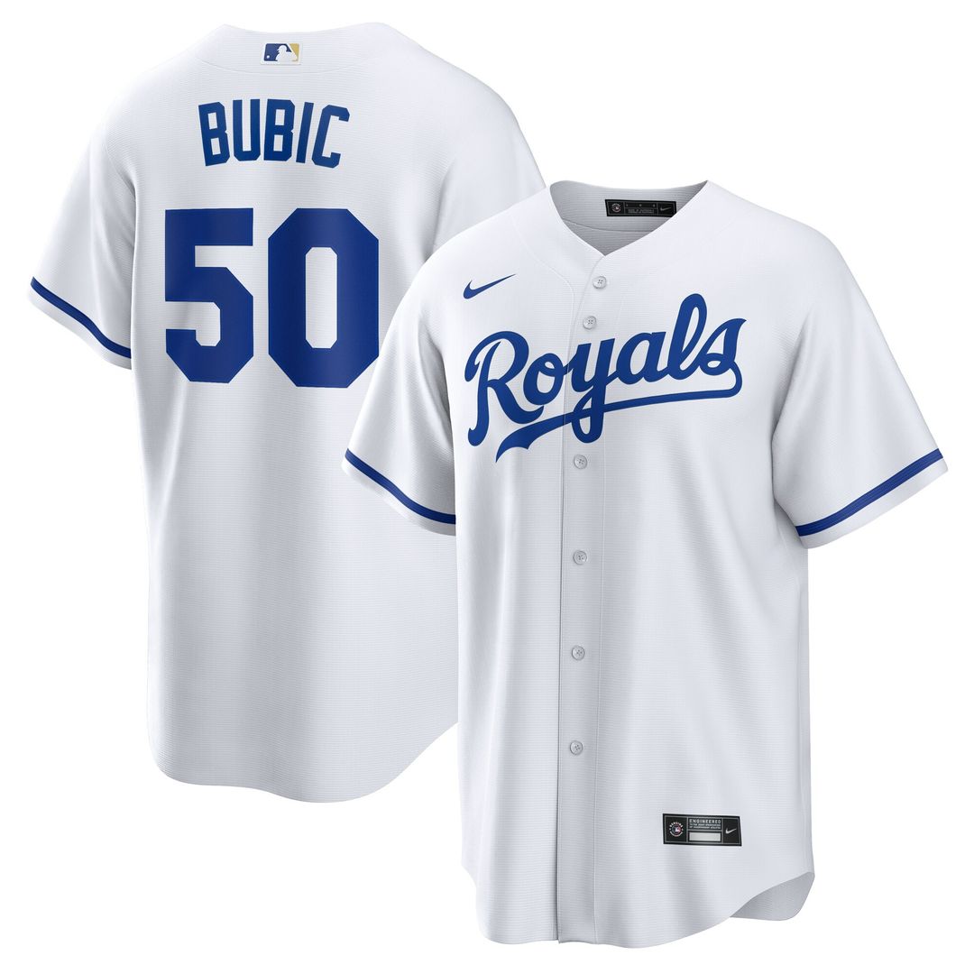 Kansas City Royals Kris Bubic Nike Home Replica Jersey - White Team Jersey Sports Fan Apparel