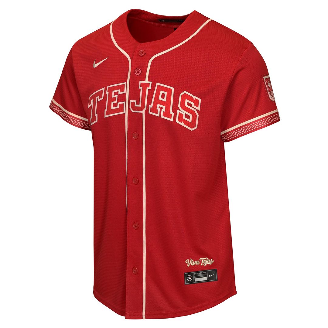 Texas Rangers Jacob deGrom Nike Youth 2026 City Connect Stadium Jersey - Red Team Jersey Sports Fan Apparel