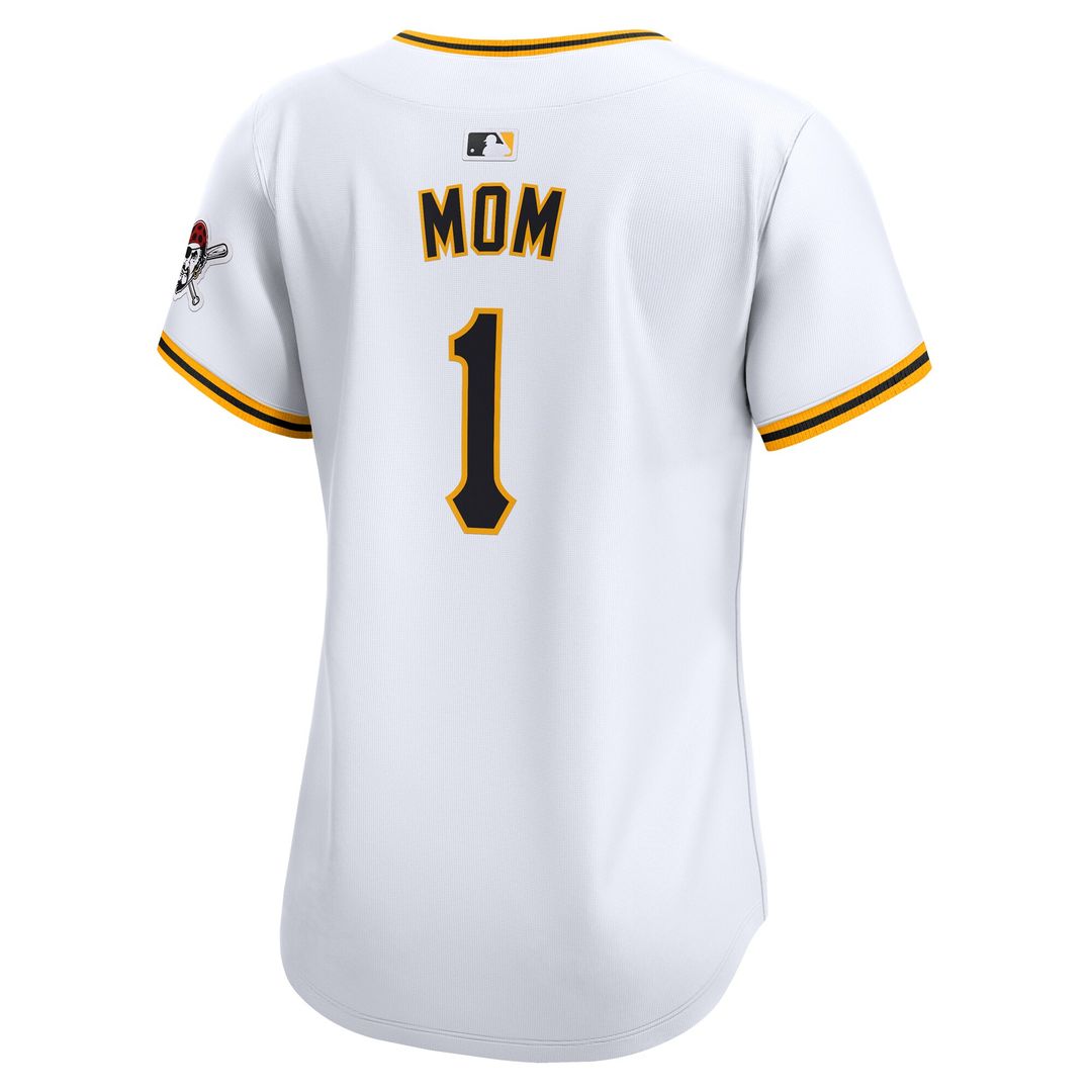 Pittsburgh Pirates Nike Women's #1 Mom Home Limited Jersey - White Team Jersey Sports Fan Apparel