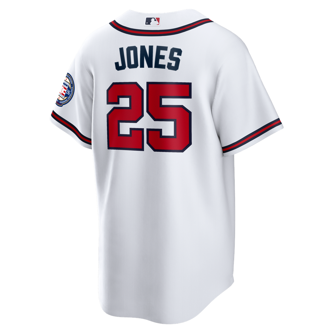 Atlanta Braves Andruw Jones Nike Home Replica 2026 Hall of Fame Patch Jersey - White Team Jersey Sports Fan Apparel