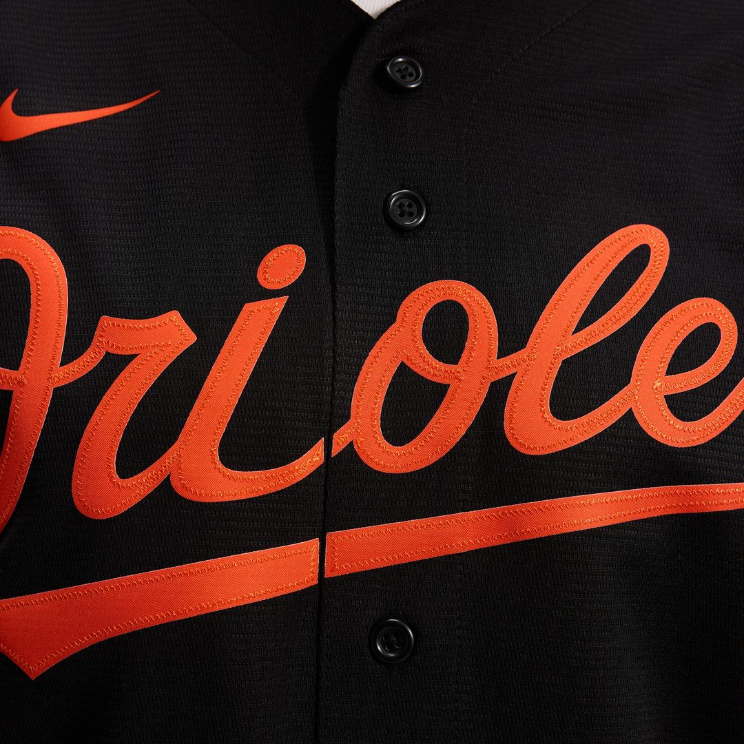 Baltimore Orioles Nike Alternate Replica Team Jersey - Black Team Jersey Sports Fan Apparel