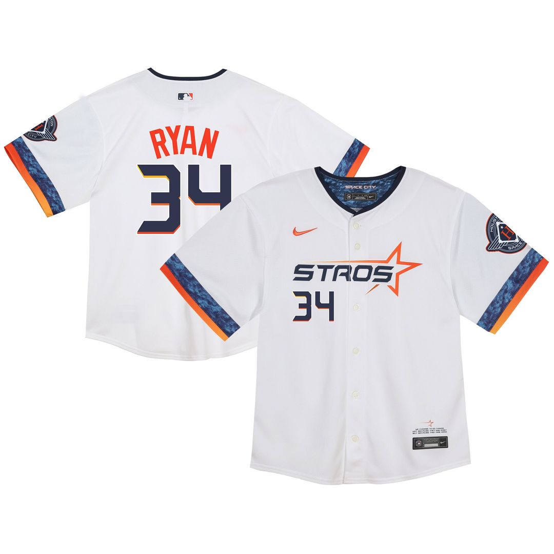 Houston Astros Nolan Ryan Nike Toddler City Connect 2025 Limited Jersey - White Team Jersey Sports Fan Apparel