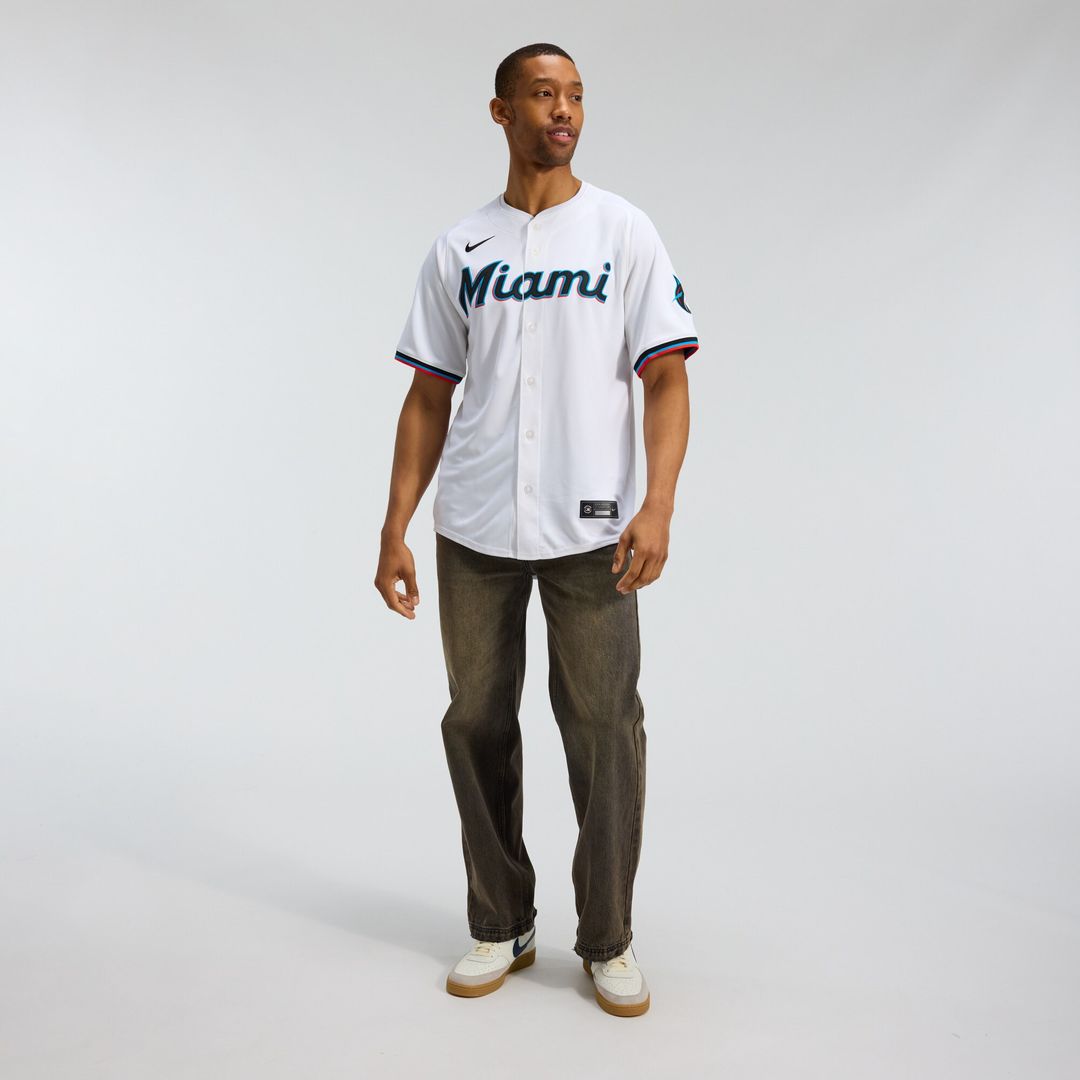 Miami Marlins Nike Home Limited Jersey - White Team Jersey Sports Fan Apparel