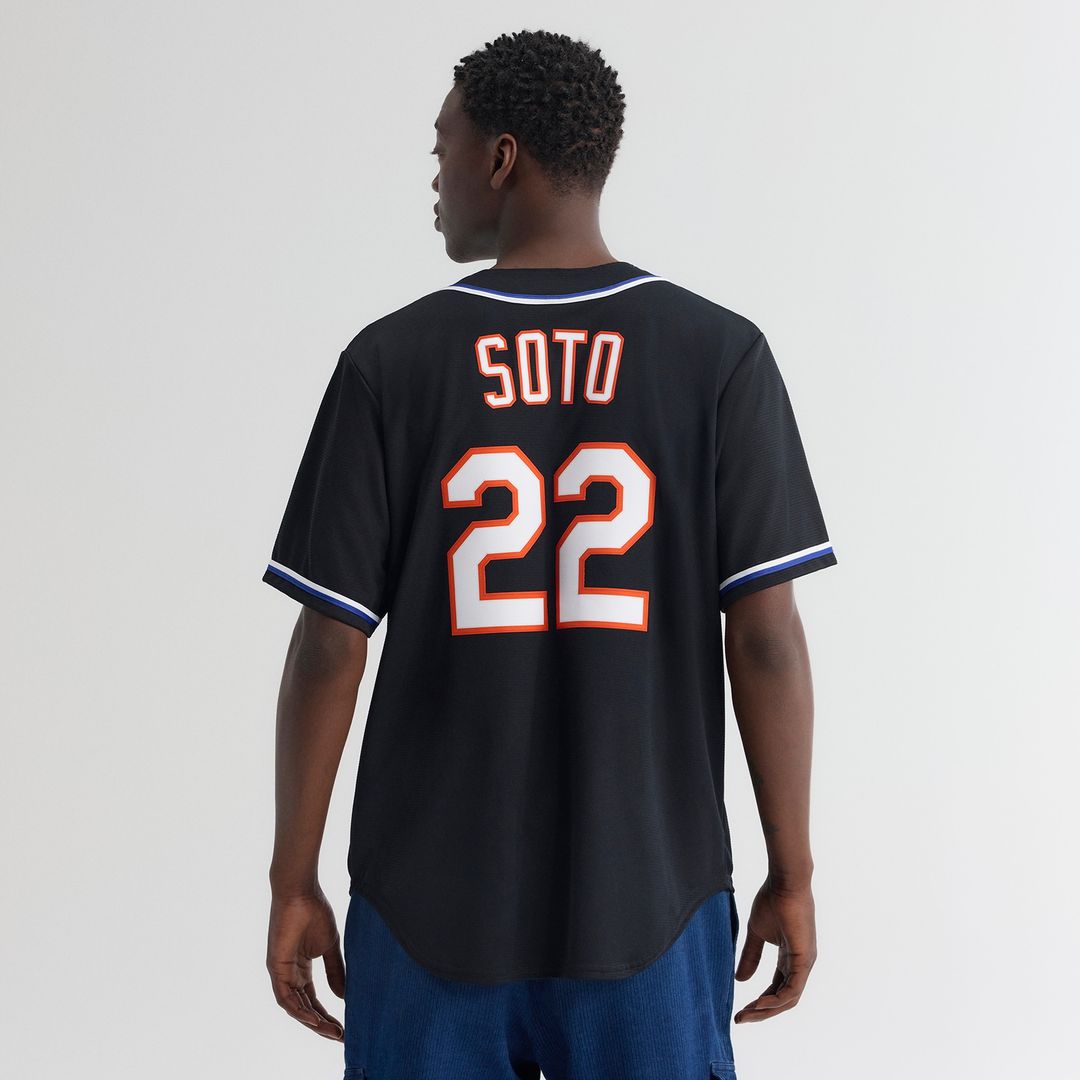New York Mets Juan Soto Nike Fashion Replica Black Out Jersey Team Jersey Sports Fan Apparel