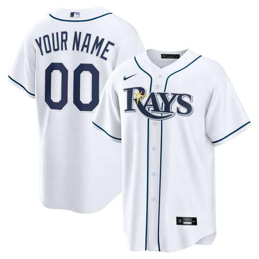 Tampa Bay Rays Nike Home Custom Replica Jersey - White Team Jersey Sports Fan Apparel