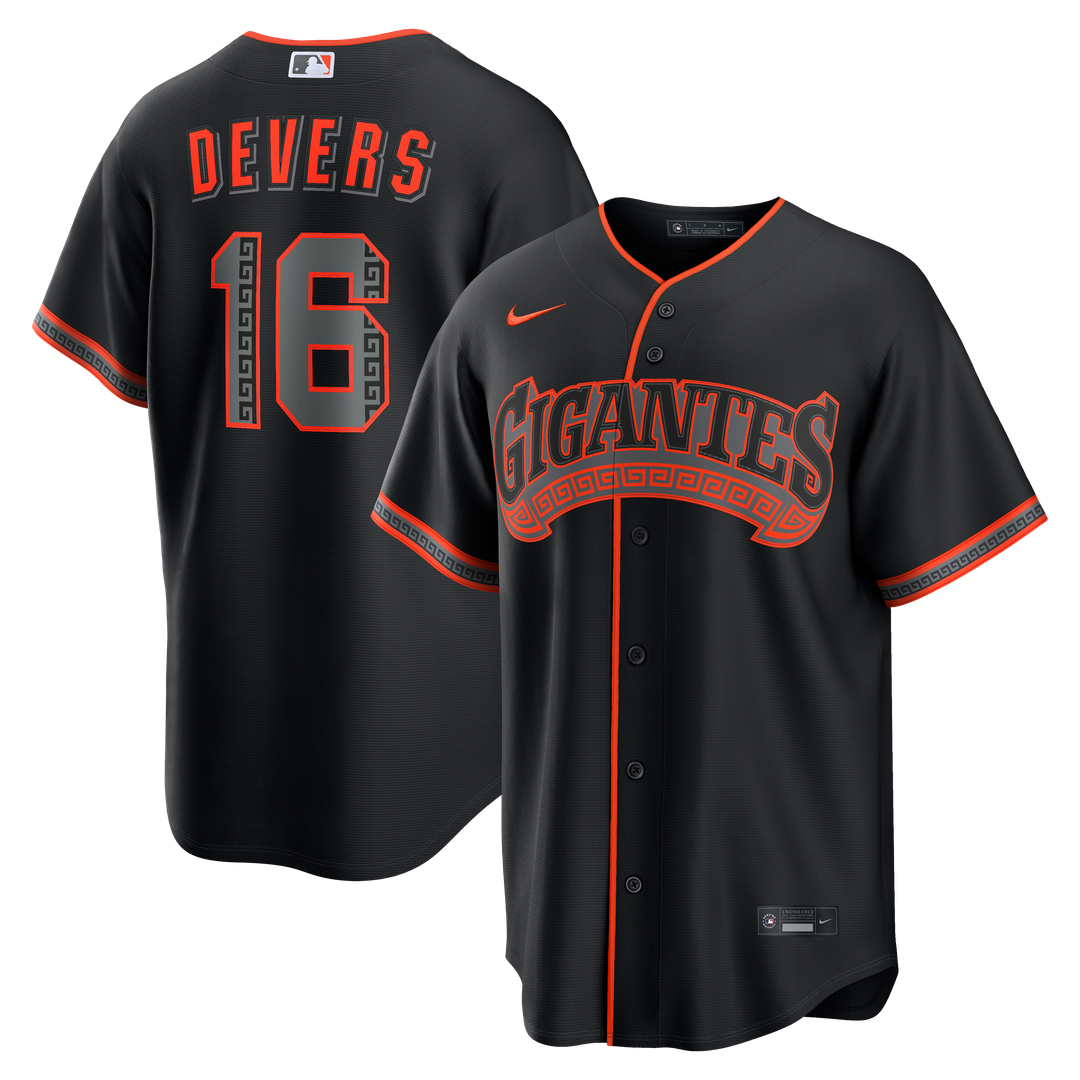San Francisco Giants Rafael Devers Nike Alternate Replica Jersey - Black Team Jersey Sports Fan Apparel