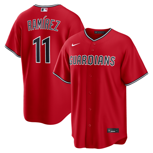 Cleveland Guardians José Ramírez Nike Alternate Replica Jersey - Red Team Jersey Sports Fan Apparel