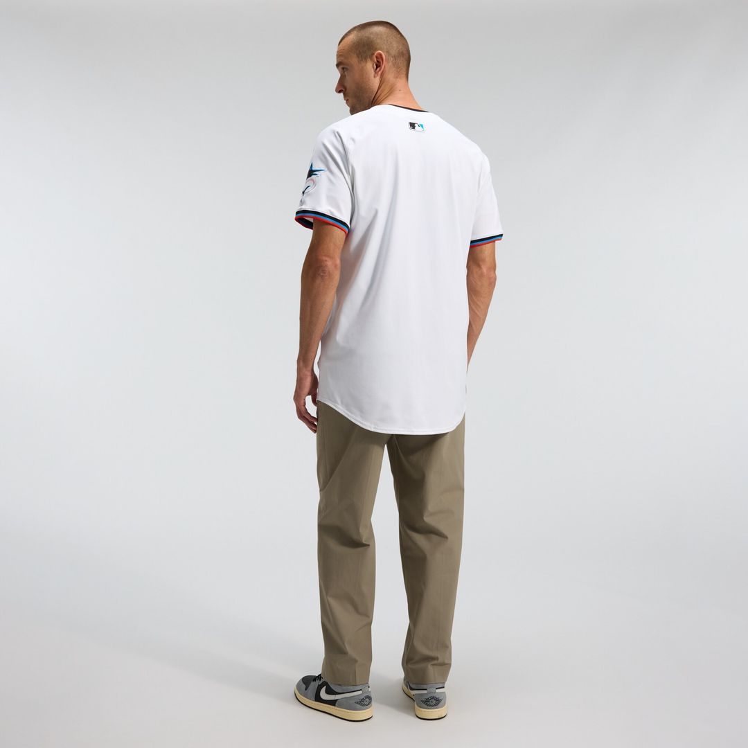 Miami Marlins Nike Home Elite Jersey - White Team Jersey Sports Fan Apparel