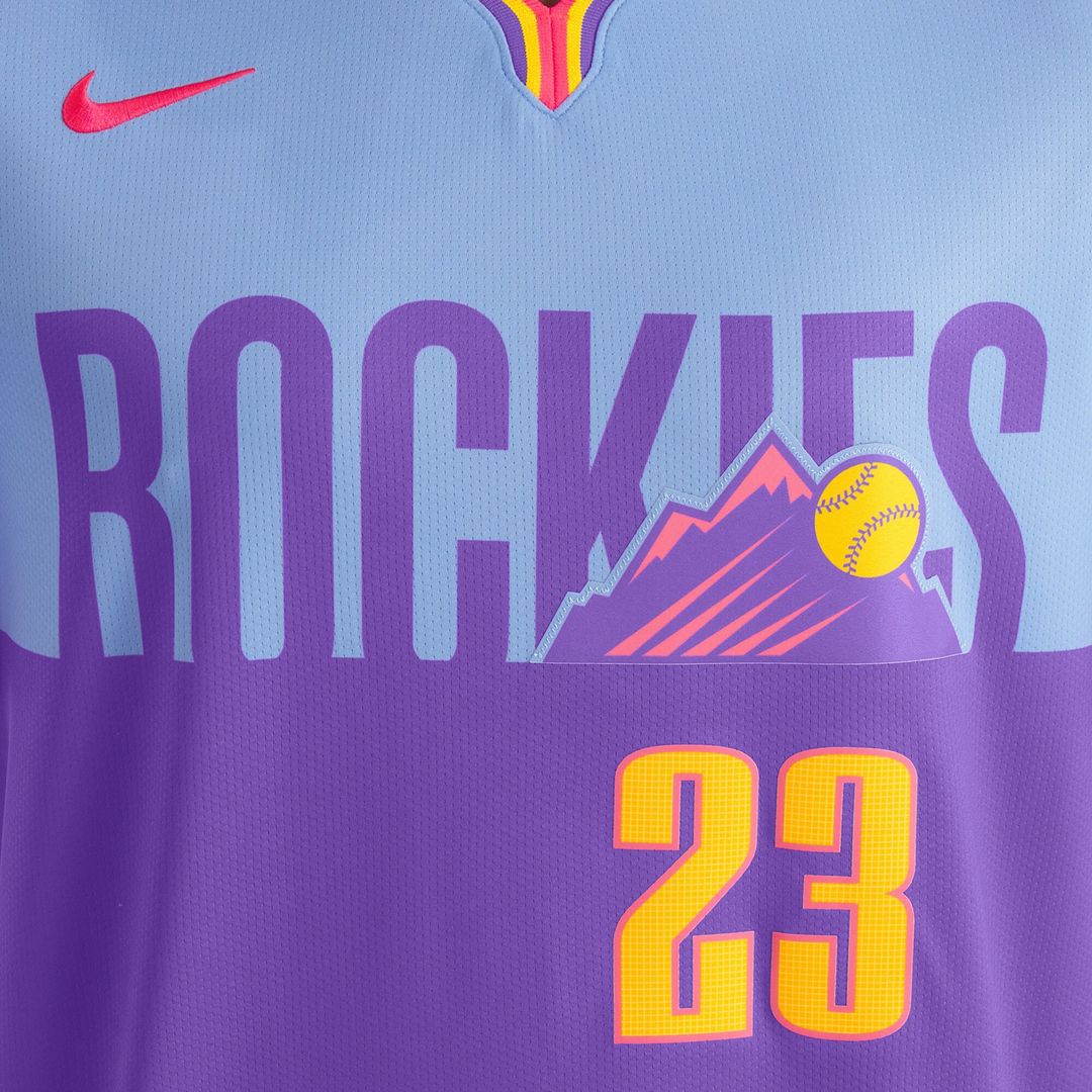 Colorado Rockies Kris Bryant Nike 2025 City Connect Limited Player Jersey - Purple/Light Blue Team Jersey Sports Fan Apparel
