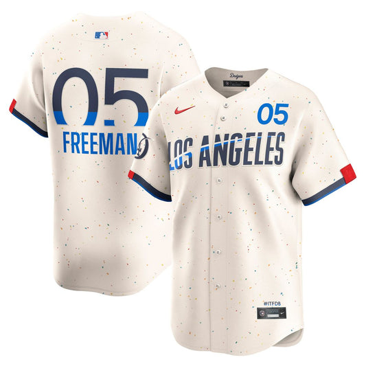 Los Angeles Dodgers Freddie Freeman Nike City Connect Limited Player Jersey - Cream Team Jersey Sports Fan Apparel