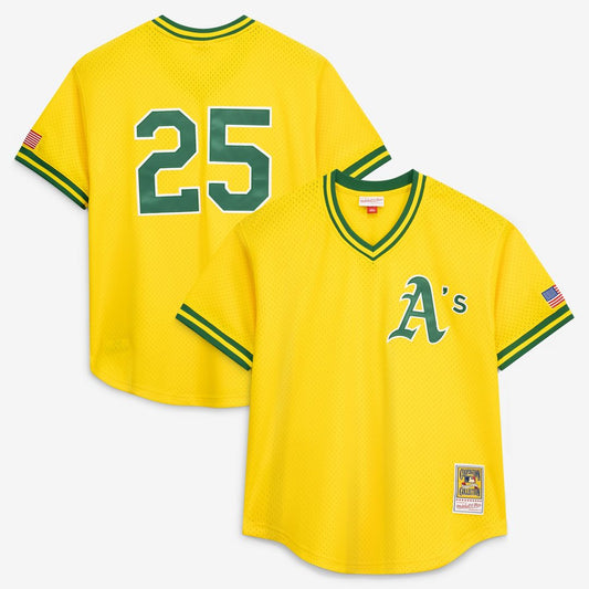 Athletics Mark McGwire Mitchell & Ness Authentic Batting Practice Jersey - Gold Team Jersey Sports Fan Apparel