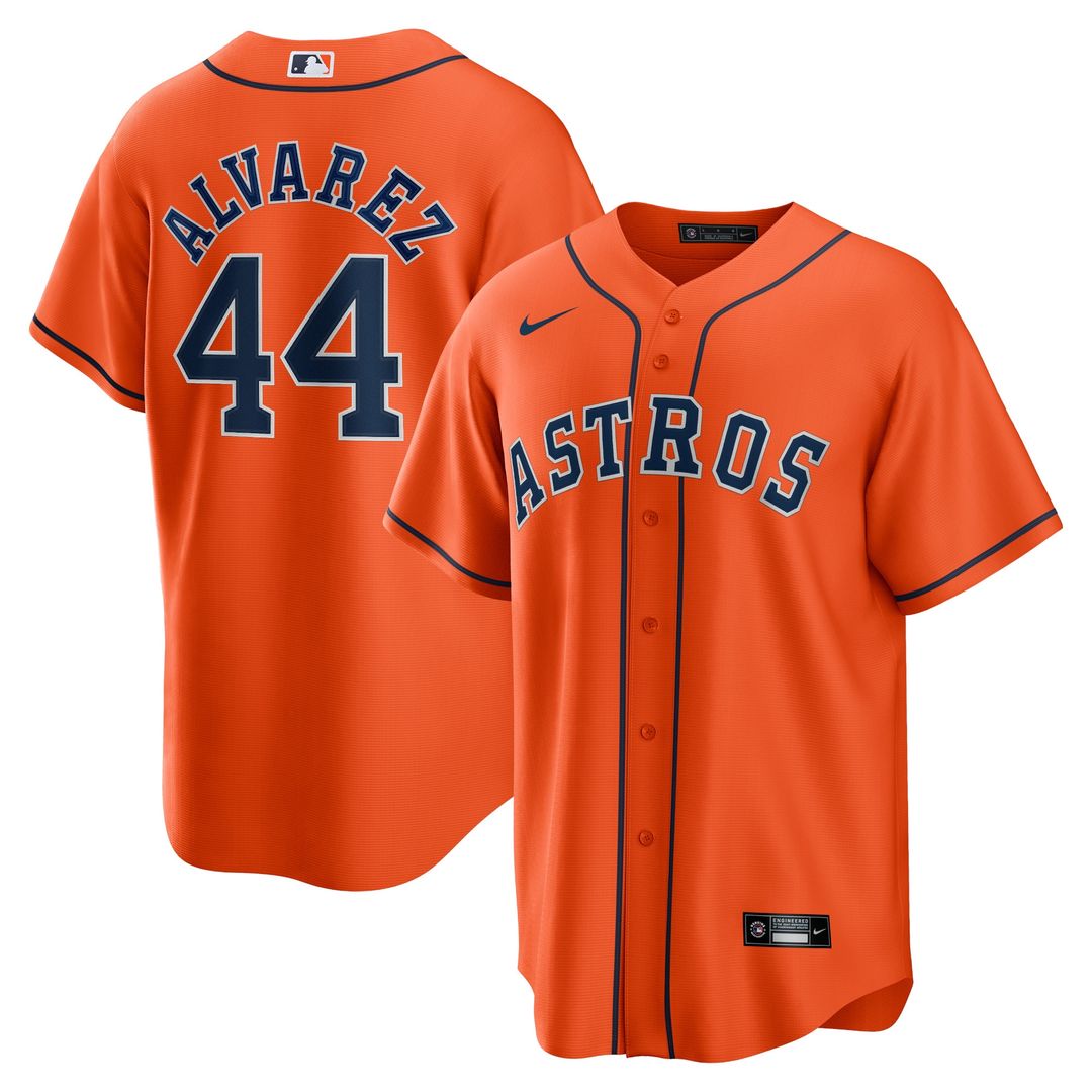 Houston Astros Yordan Álvarez Nike Alternate Replica Player Jersey - Orange Team Jersey Sports Fan Apparel