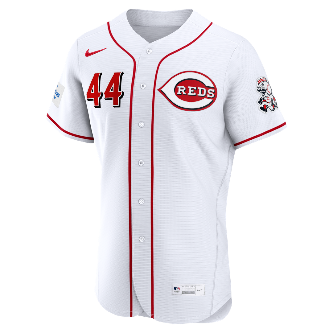 Cincinnati Reds Elly De La Cruz Nike Home Authentic Sponsor Patch Jersey - White Team Jersey Sports Fan Apparel