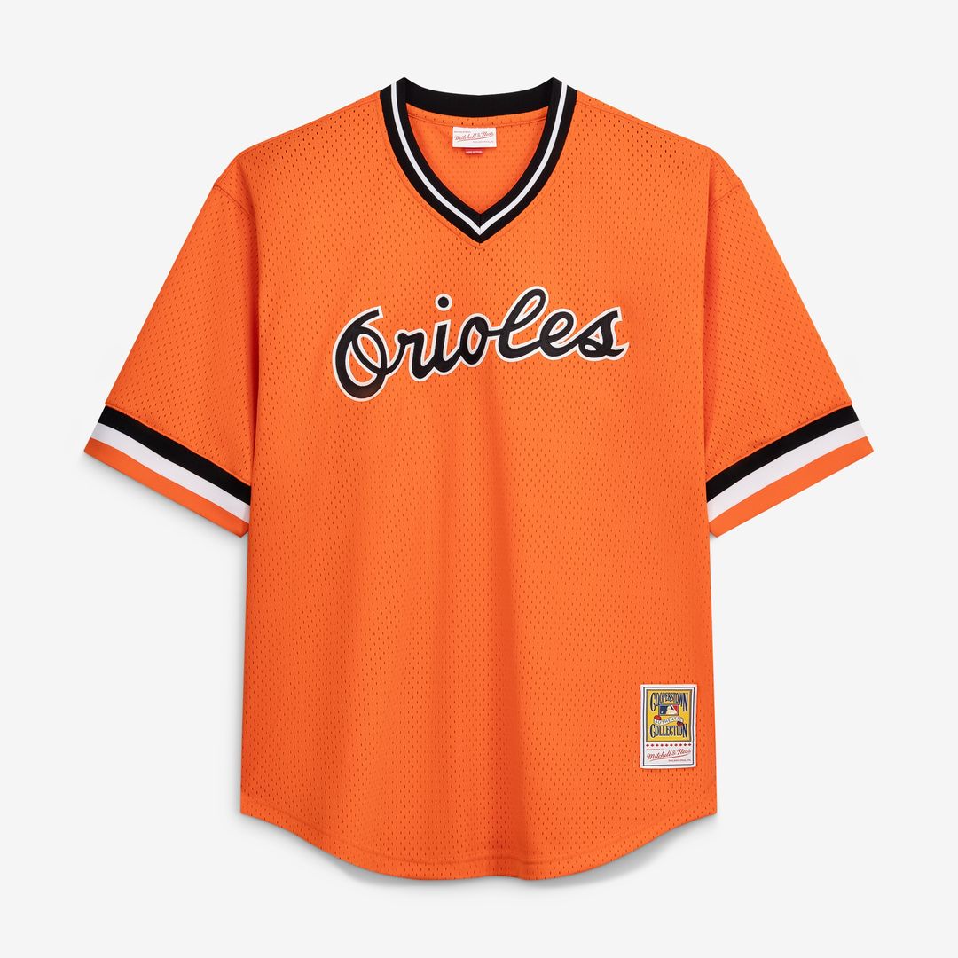 Baltimore Orioles Cal Ripken Jr. Profile Big & Tall Cooperstown Mesh Batting Practice Jersey - Orange Team Jersey Sports Fan Apparel