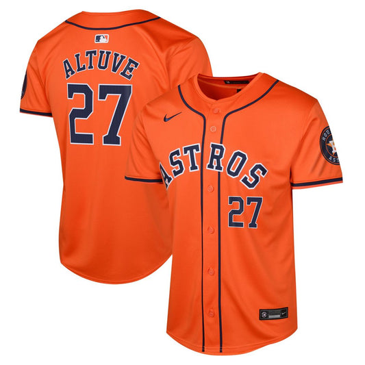 Houston Astros Jose Altuve Nike Youth Alternate Limited Player Jersey - Orange Team Jersey Sports Fan Apparel