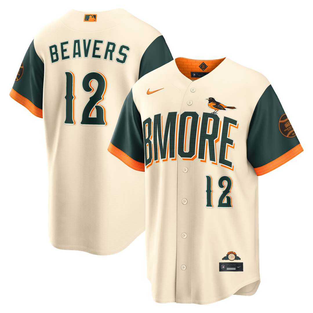 Baltimore Orioles Dylan Beavers Nike 2026 City Connect Stadium Jersey - Cream Team Jersey Sports Fan Apparel