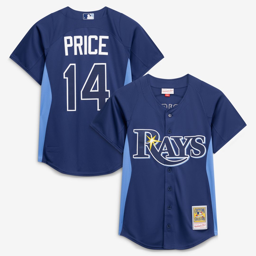Tampa Bay Rays David Price Mitchell & Ness Authentic Batting Practice Jersey - Blue Team Jersey Sports Fan Apparel