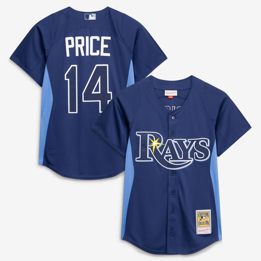 Tampa Bay Rays David Price Mitchell & Ness Authentic Batting Practice Jersey - Blue Team Jersey Sports Fan Apparel
