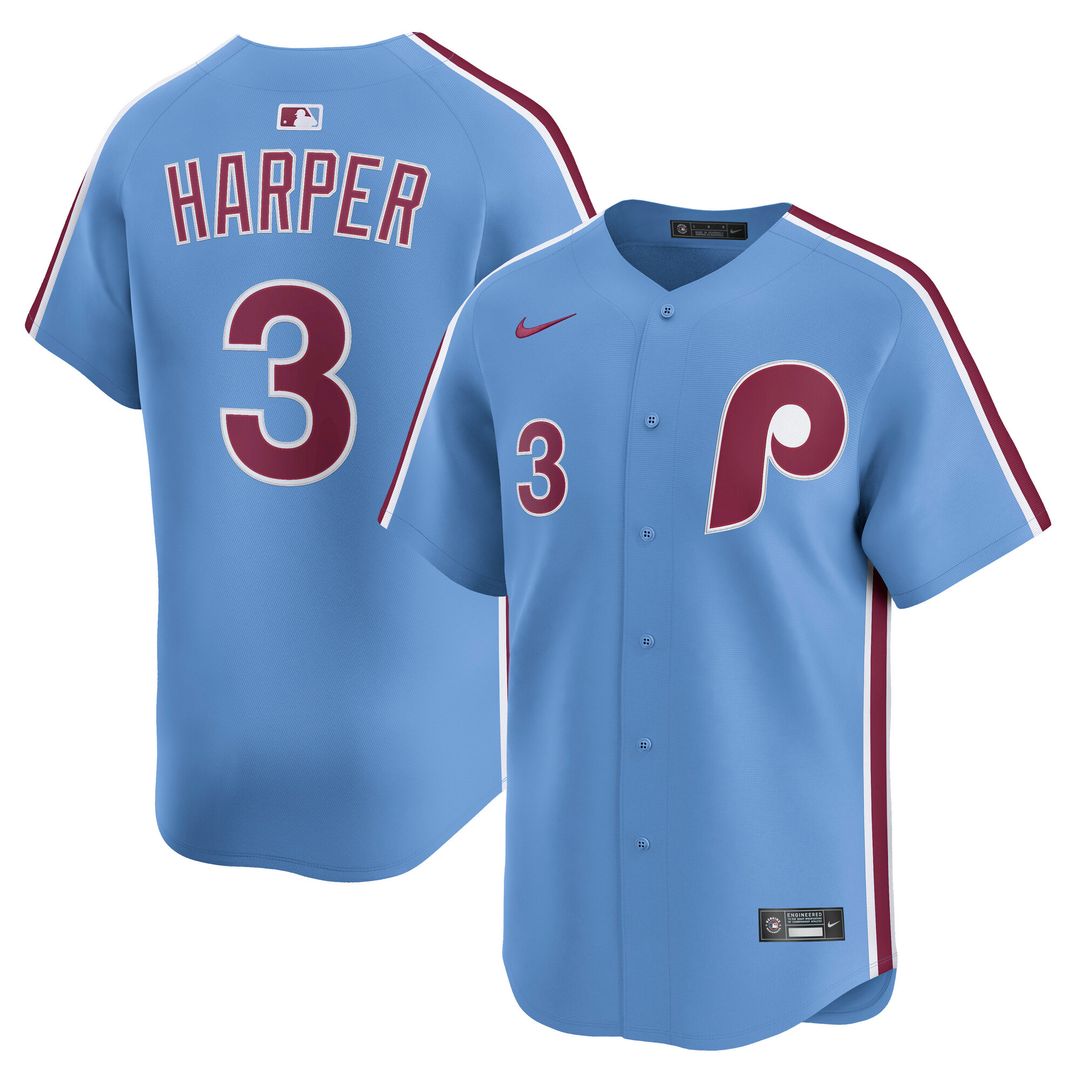 Philadelphia Phillies Bryce Harper Nike Alternate Limited Player Jersey - Light Blue Team Jersey Sports Fan Apparel