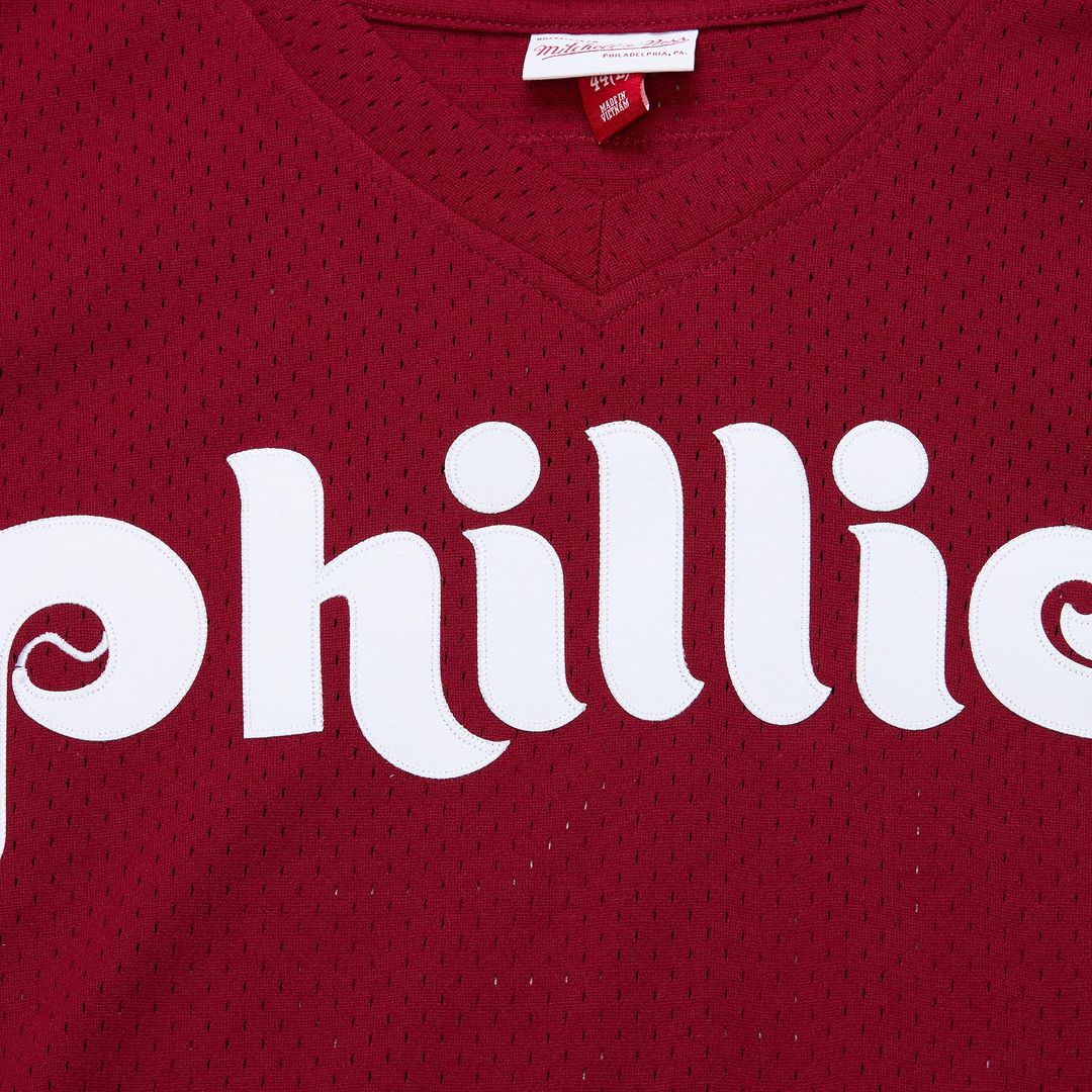 Philadelphia Phillies John Kruk Mitchell & Ness Big & Tall Cooperstown Mesh Batting Practice Jersey - Burgundy Team Jersey Sports Fan Apparel