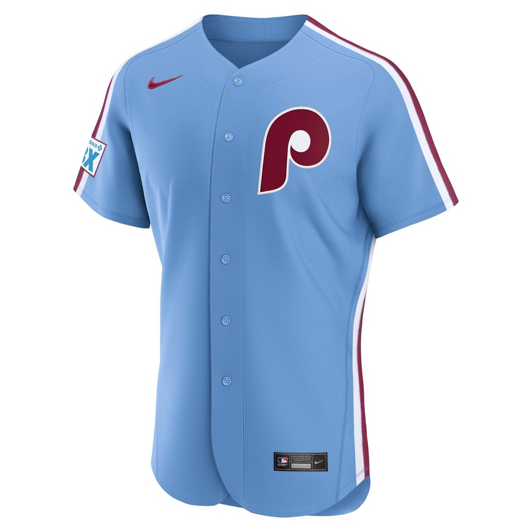 Philadelphia Phillies Nike Alternate Authentic Jersey - Light Blue Team Jersey Sports Fan Apparel
