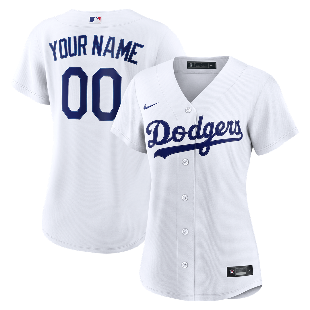 Los Angeles Dodgers Nike Women's Home Replica Custom Jersey - White Team Jersey Sports Fan Apparel