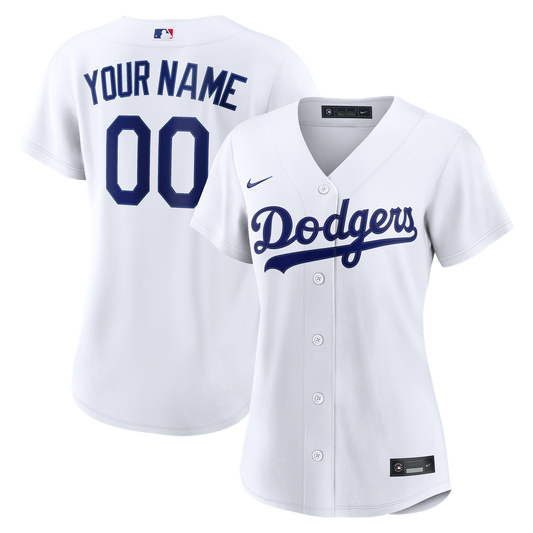 Los Angeles Dodgers Nike Women's Home Replica Custom Jersey - White Team Jersey Sports Fan Apparel