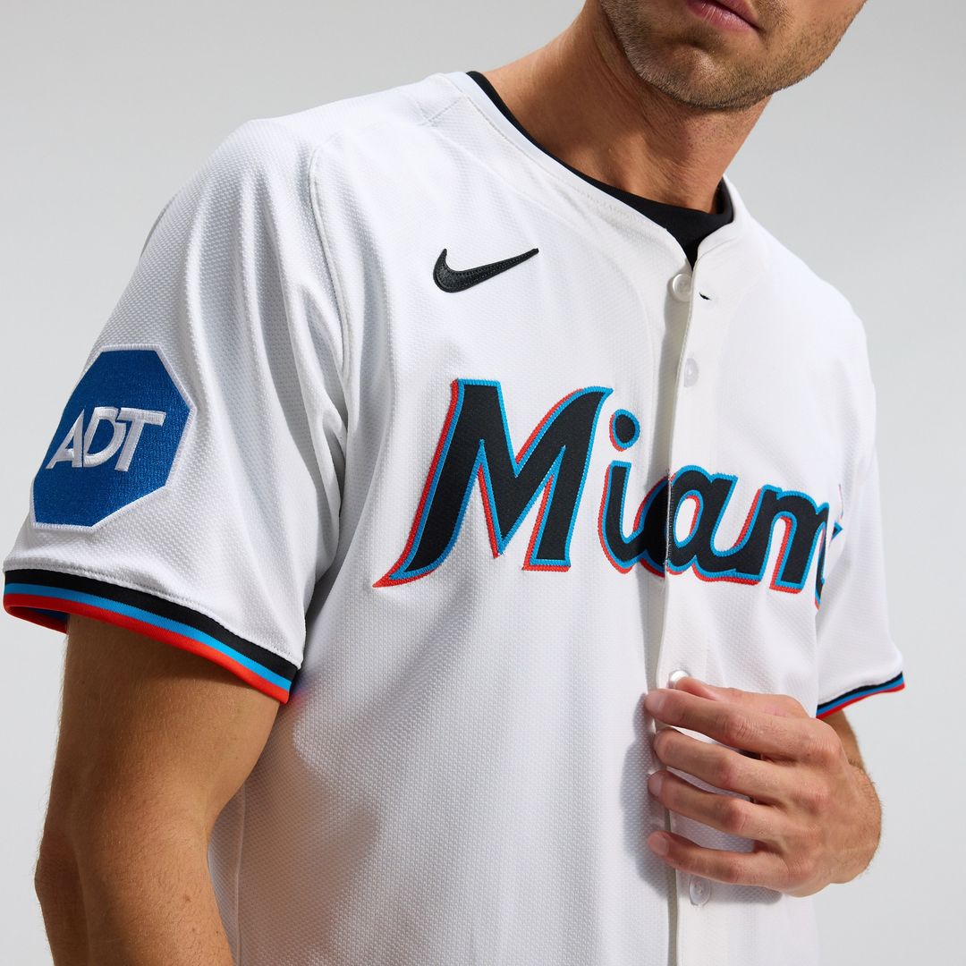 Miami Marlins Nike Home Elite Jersey - White Team Jersey Sports Fan Apparel