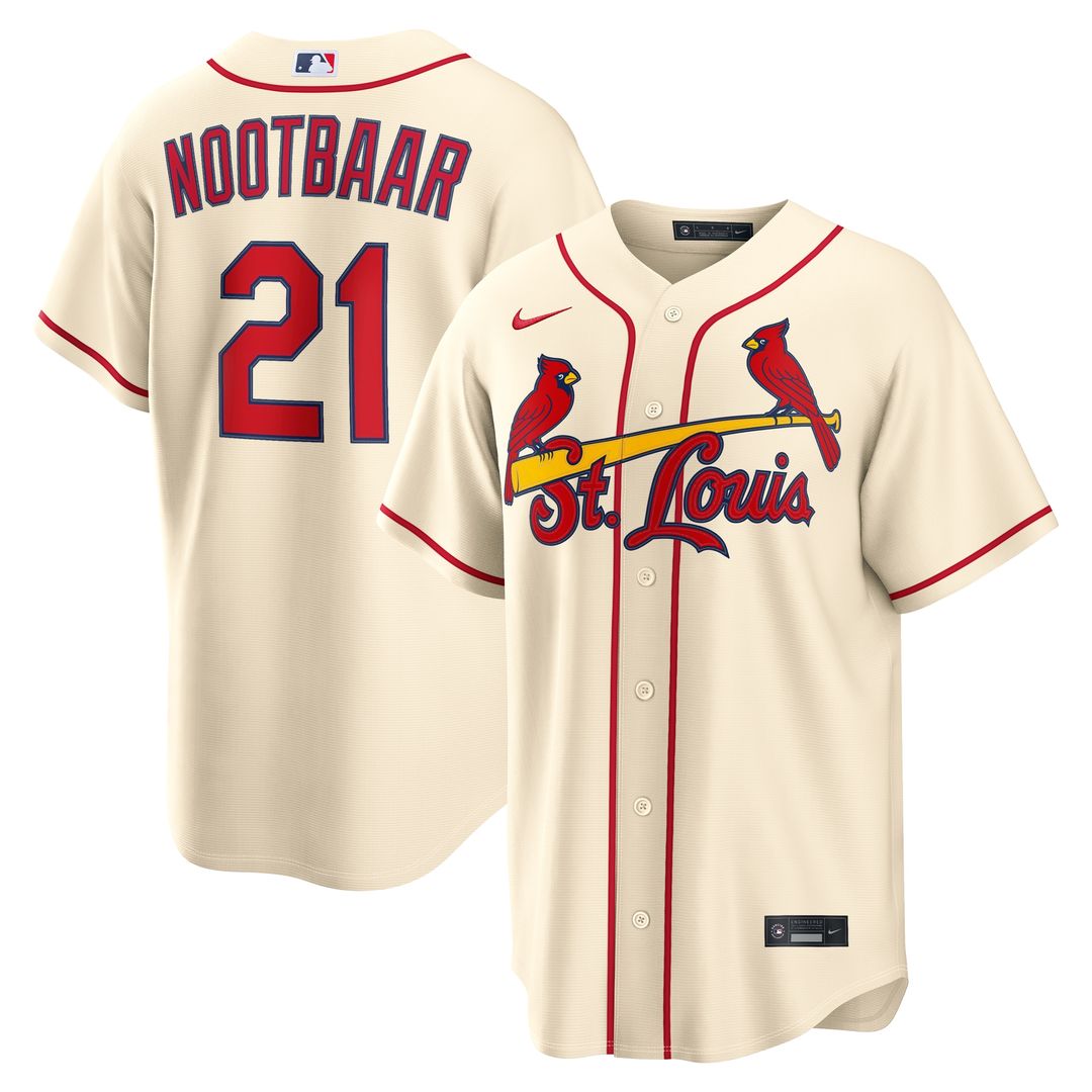 St. Louis Cardinals Lars Nootbaar Nike Alternate Replica Jersey - Cream Team Jersey Sports Fan Apparel