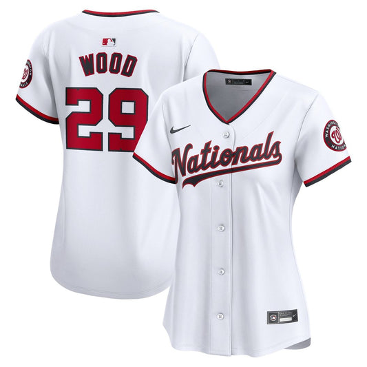Washington Nationals James Wood Nike Women's Home Limited Player Jersey - White Team Jersey Sports Fan Apparel