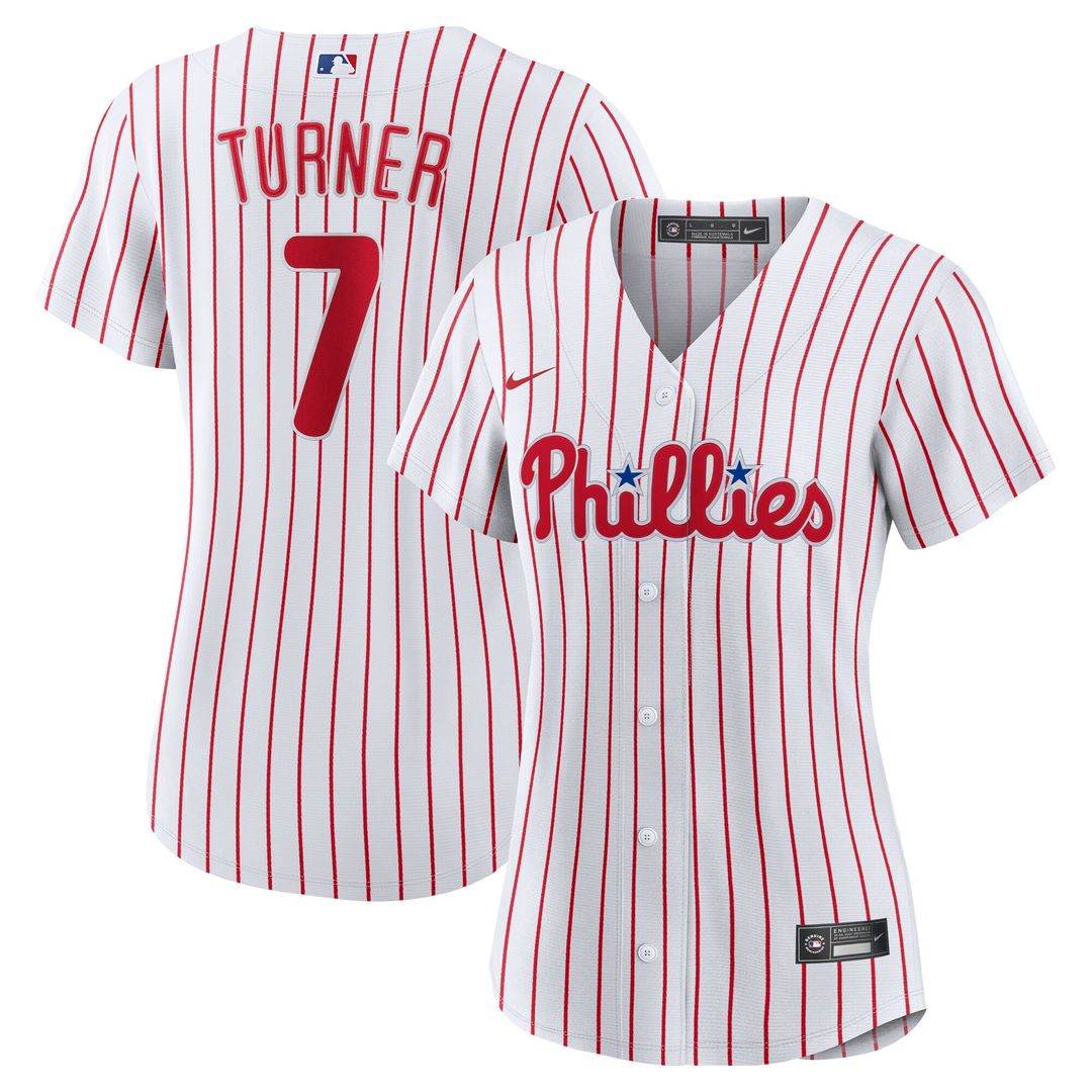 Philadelphia Phillies Trea Turner Nike Women's Home Replica Player Jersey - White Team Jersey Sports Fan Apparel