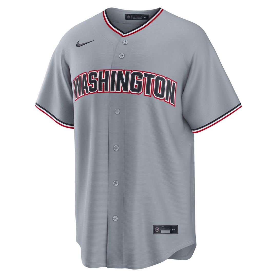 Washington Nationals James Wood Nike Road Replica Jersey - Gray Team Jersey Sports Fan Apparel