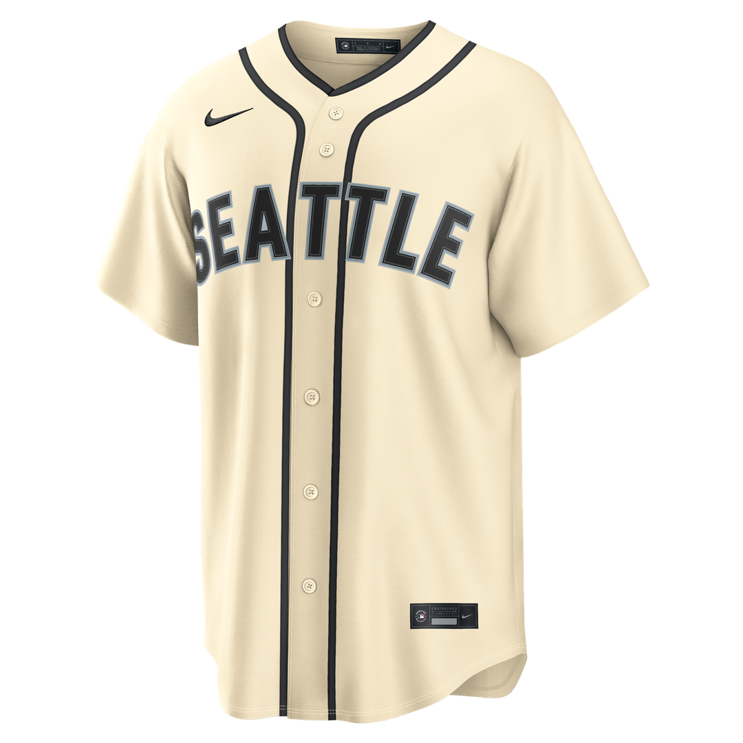 Seattle Mariners Cal Raleigh Nike Alternate Replica Jersey - Cream Team Jersey Sports Fan Apparel