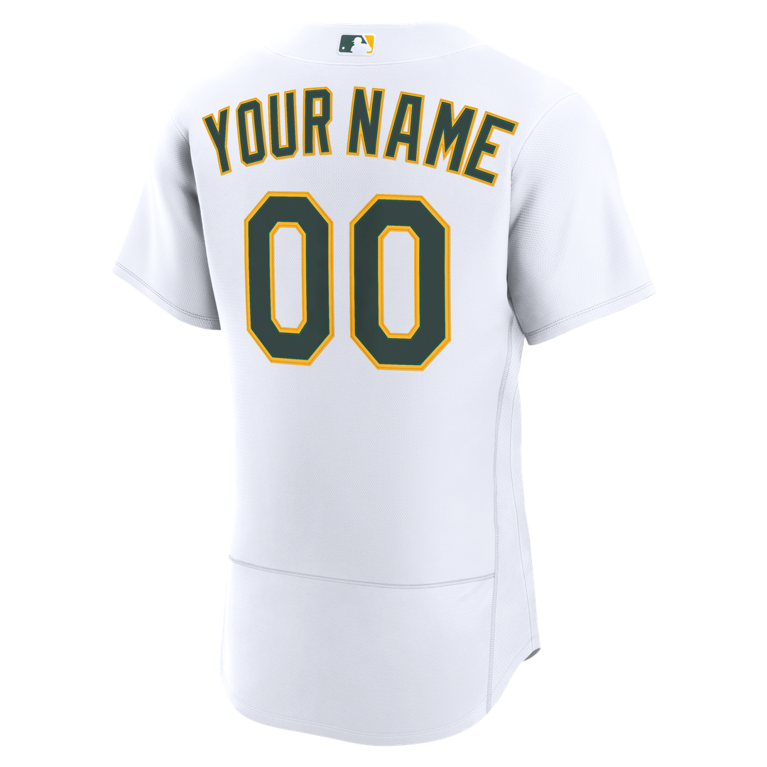 Athletics Nike Home Authentic Custom Jersey - White Team Jersey Sports Fan Apparel