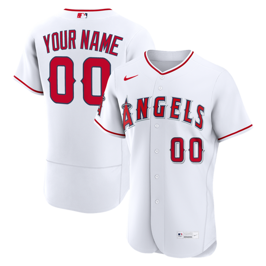 Los Angeles Angels Nike Home Authentic Custom Jersey - White Team Jersey Sports Fan Apparel