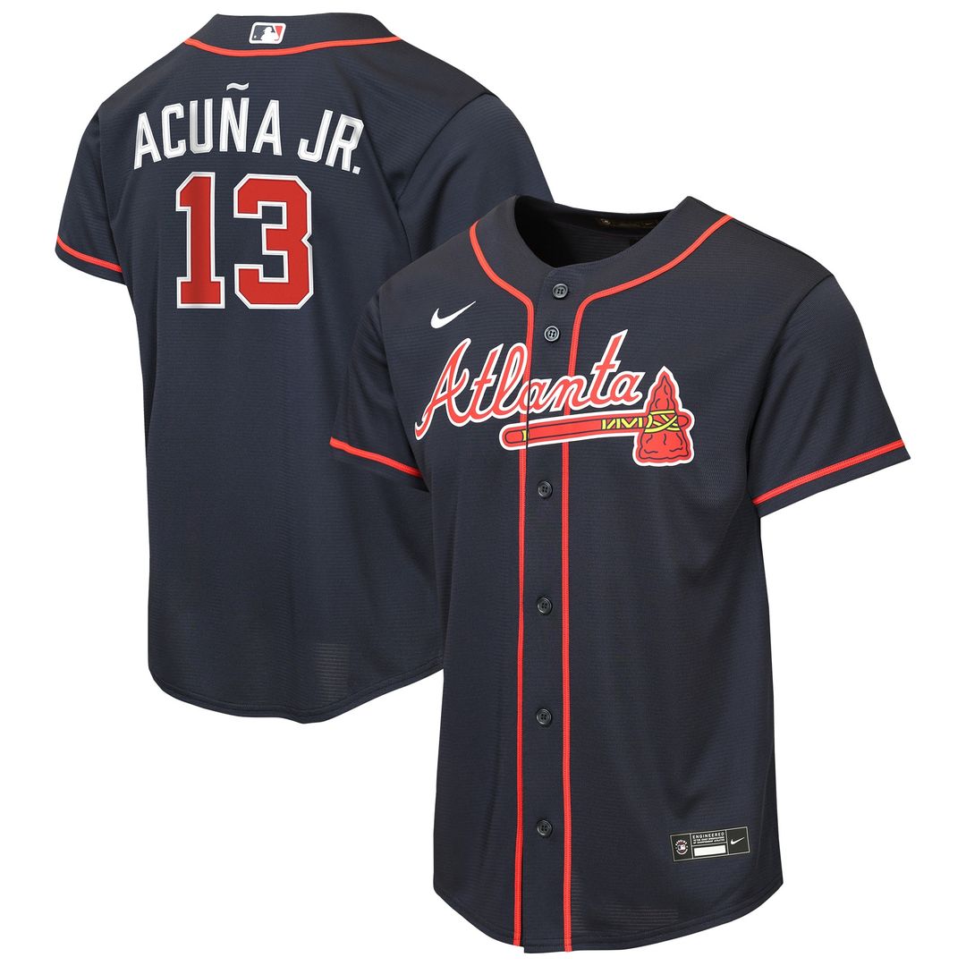 Atlanta Braves Ronald Acuña Jr. Nike Youth Road Replica Jersey - Gray Team Jersey Sports Fan Apparel