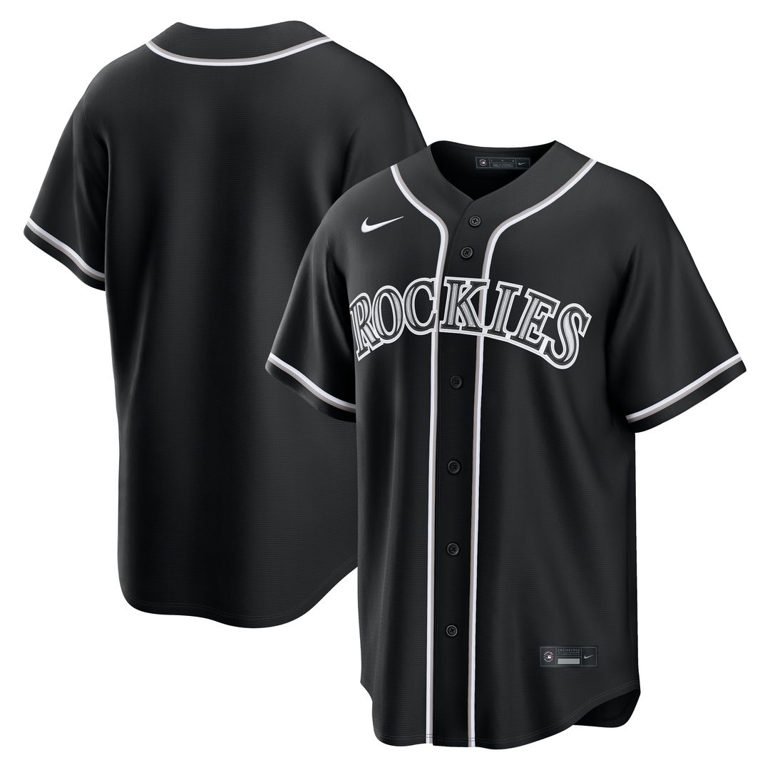 Colorado Rockies Nike Fashion Replica Black Out Jersey Team Jersey Sports Fan Apparel