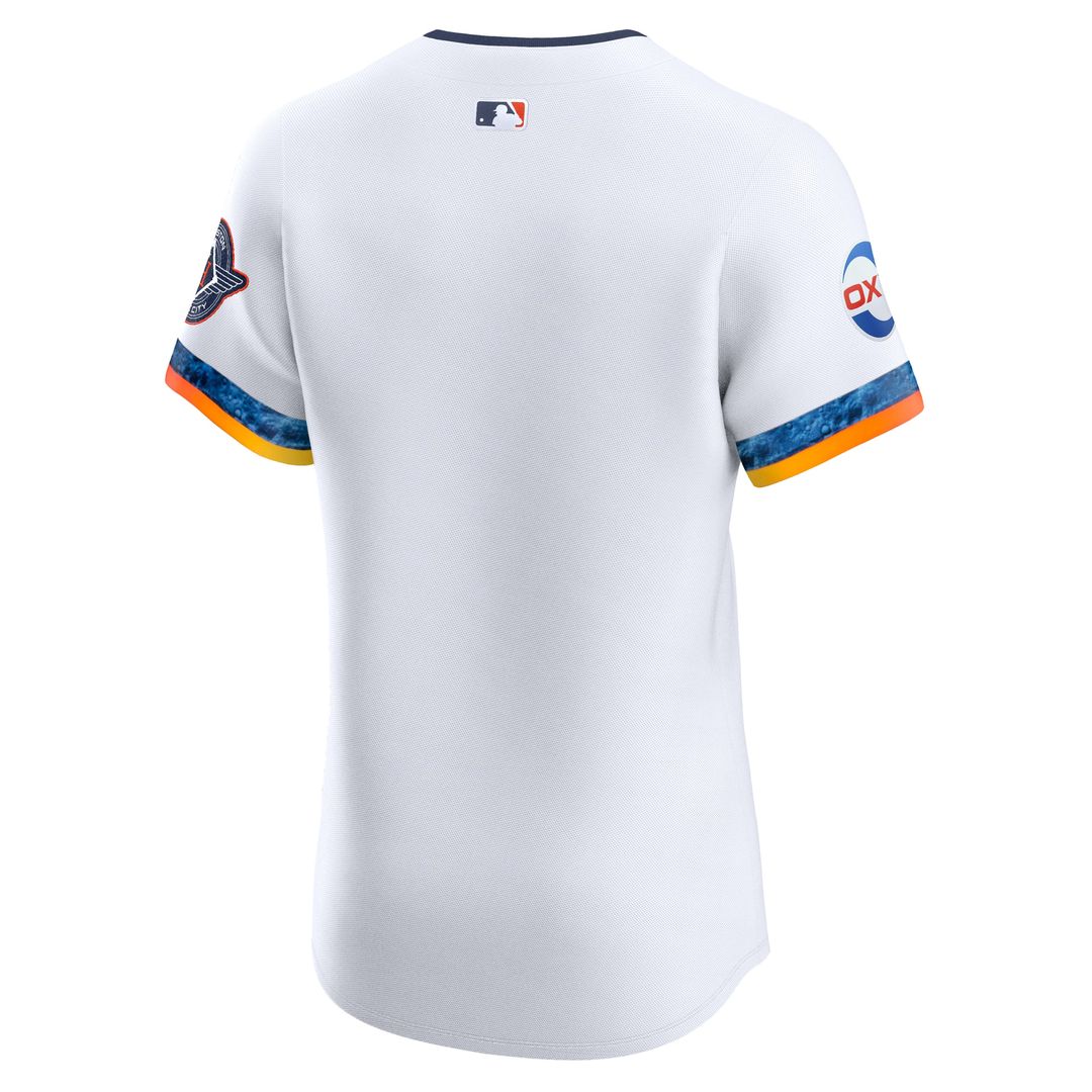 Houston Astros Nike 2025 City Connect Elite Jersey - White Team Jersey Sports Fan Apparel