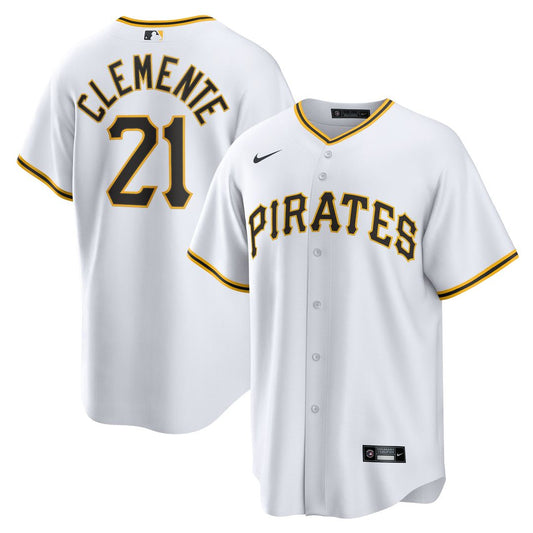 Pittsburgh Pirates Roberto Clemente Nike Home Replica Player Name Jersey - White Team Jersey Sports Fan Apparel