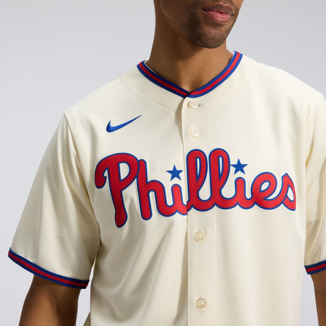 Philadelphia Phillies Nike Alternate Replica Jersey - Cream Team Jersey Sports Fan Apparel