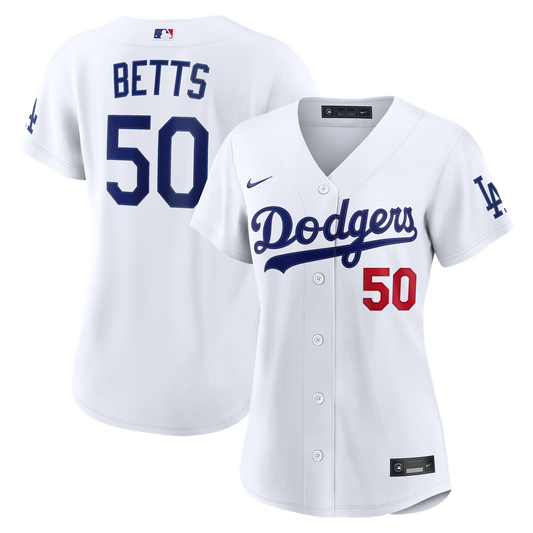 Los Angeles Dodgers Mookie Betts Nike Women's Home Stadium Jersey - White Team Jersey Sports Fan Apparel