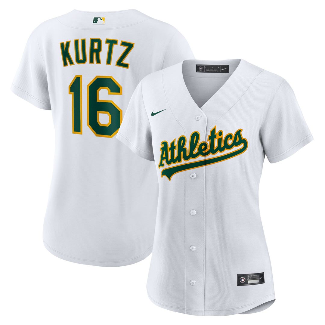 Athletics Nick Kurtz Nike Women's Home Replica Player Jersey - White Team Jersey Sports Fan Apparel