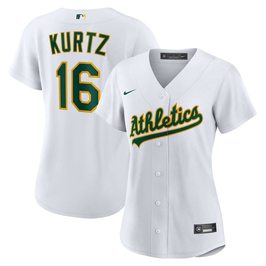 Athletics Nick Kurtz Nike Women's Home Replica Player Jersey - White Team Jersey Sports Fan Apparel