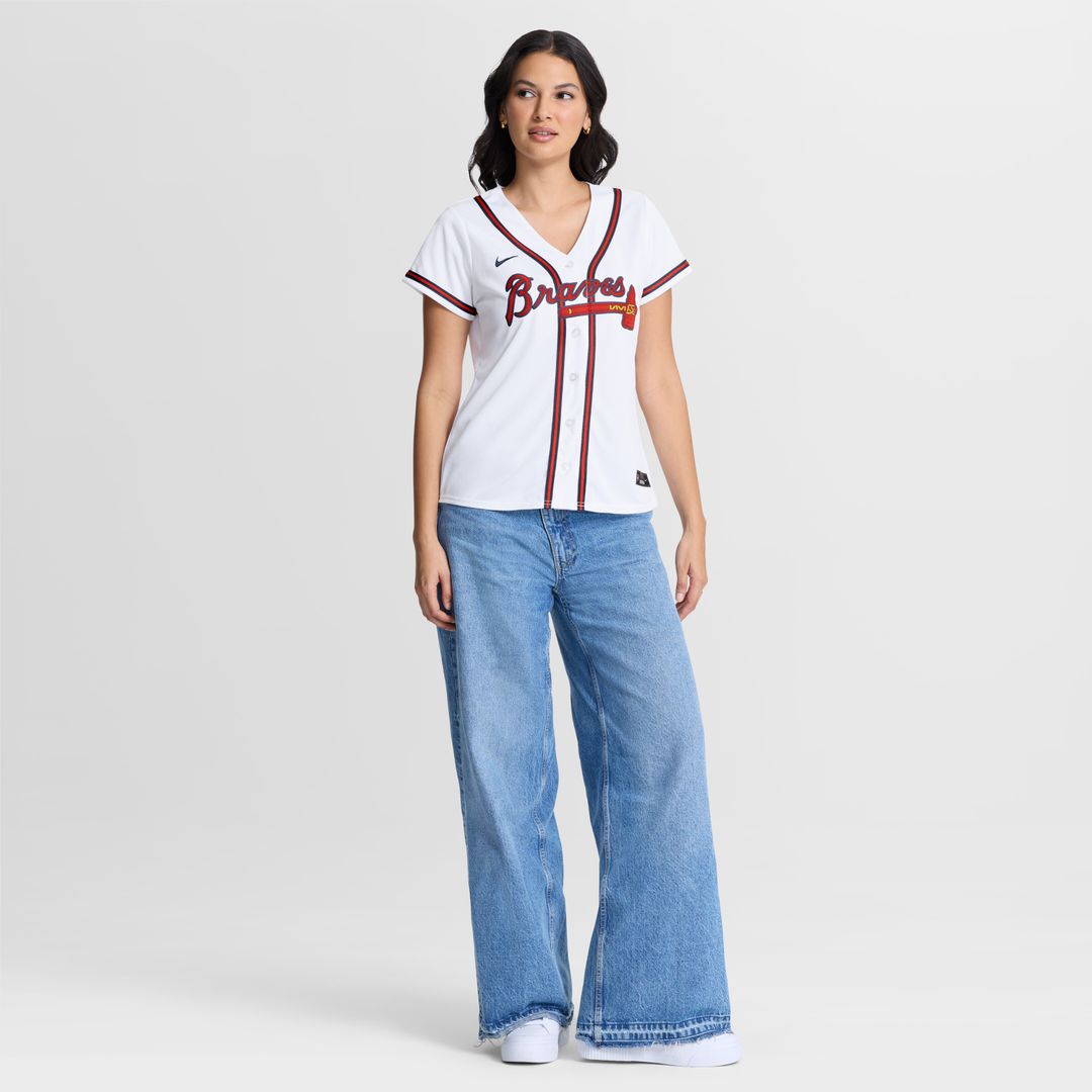 Atlanta Braves Spencer Schwellenbach Nike Women's Home Replica Jersey - White Team Jersey Sports Fan Apparel