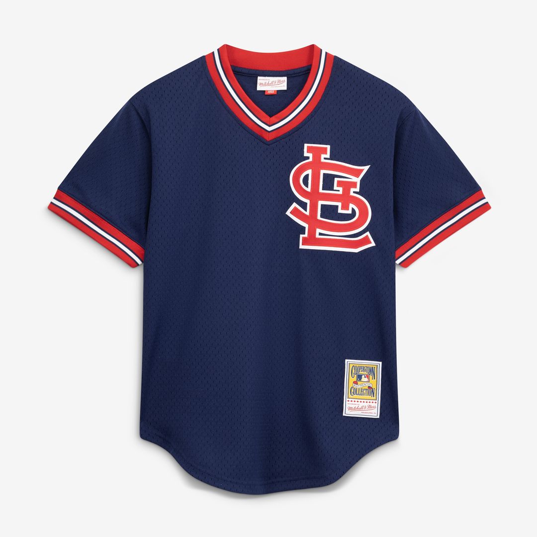 St. Louis Cardinals Ozzie Smith Mitchell & Ness Authentic Batting Practice Jersey - Navy Team Jersey Sports Fan Apparel