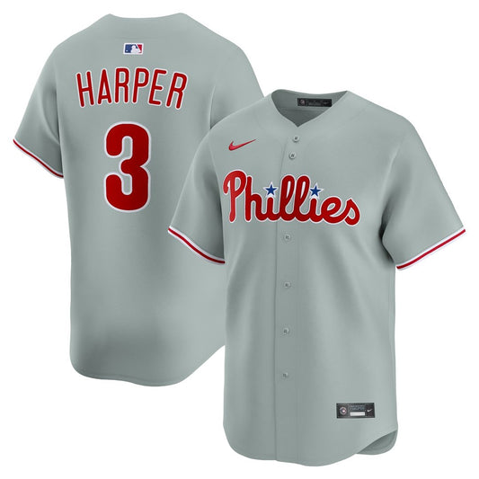 Philadelphia Phillies Bryce Harper Nike Road Limited Player Jersey - Gray Team Jersey Sports Fan Apparel
