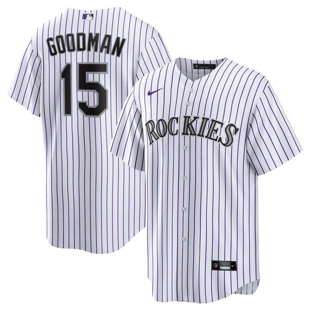 Colorado Rockies Hunter Goodman Nike Home Replica Jersey - White Team Jersey Sports Fan Apparel