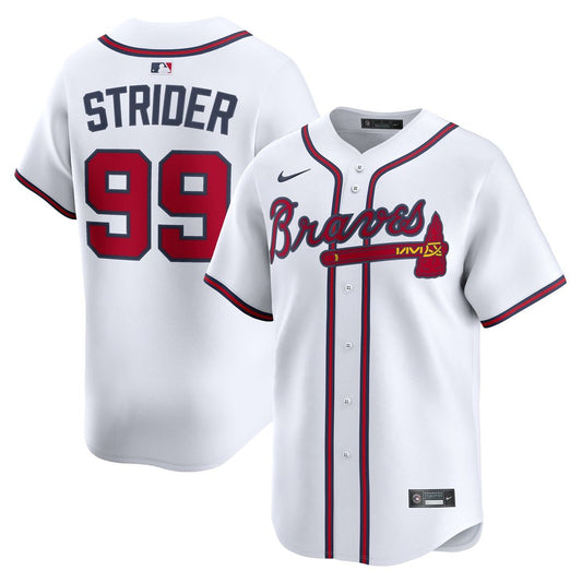 Atlanta Braves Spencer Strider Nike Home Limited Player Jersey - White Team Jersey Sports Fan Apparel