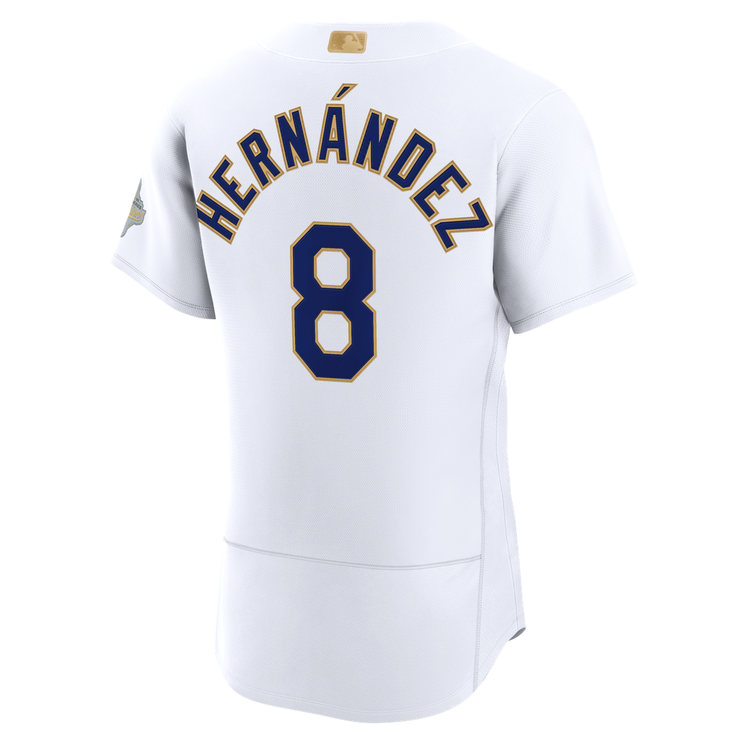 Los Angeles Dodgers Enrique Hernández Nike 2026 Gold Collection Authentic Jersey - White Team Jersey Sports Fan Apparel
