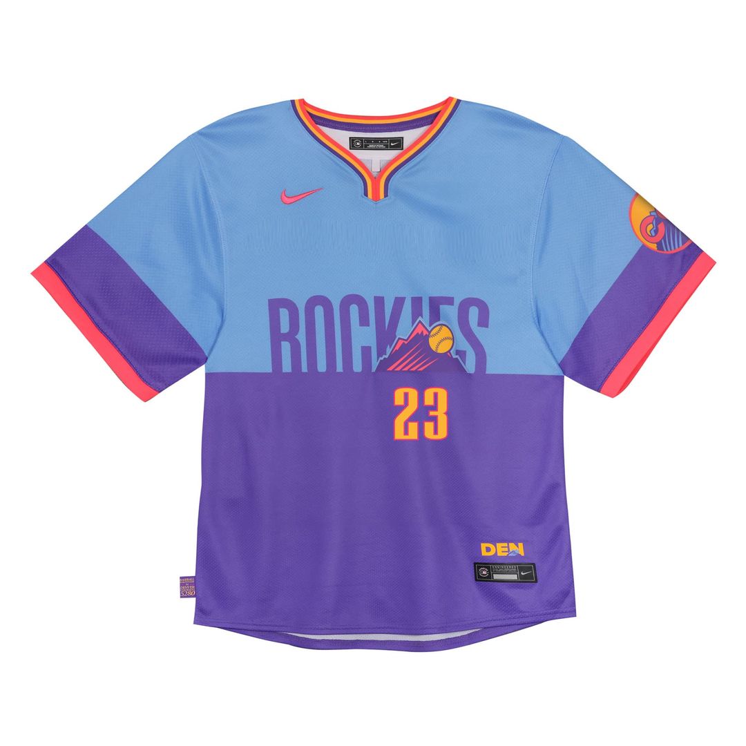Colorado Rockies Kris Bryant Nike Toddler 2025 City Connect Limited Player Jersey - Purple/Light Blue Team Jersey Sports Fan Apparel